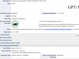 OpenAI 已为 GPT-5 申请商标，GPT-5 要来了？